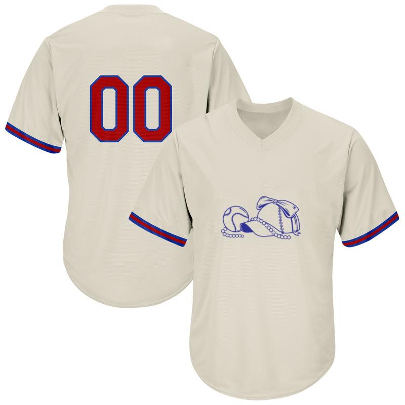 Baseball And Pearl Hat Design Baseball Jersey
