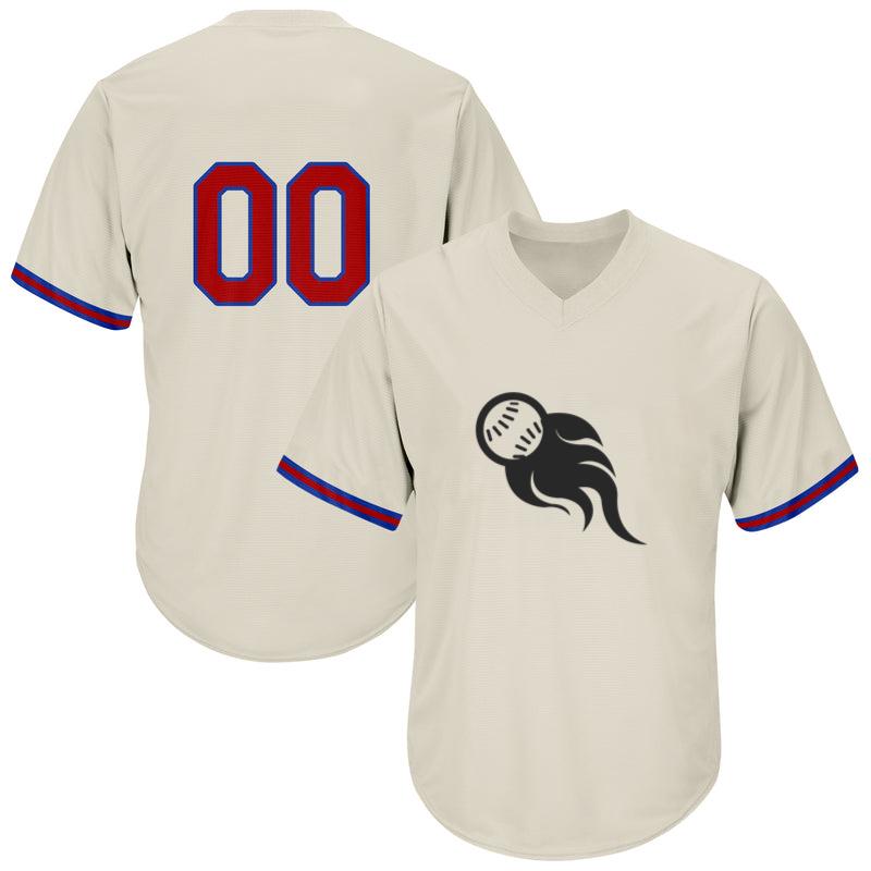 Baseball Flame Logo Baseball Jersey