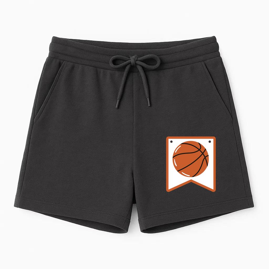 Basketball Ball Badge Semi Flat Short