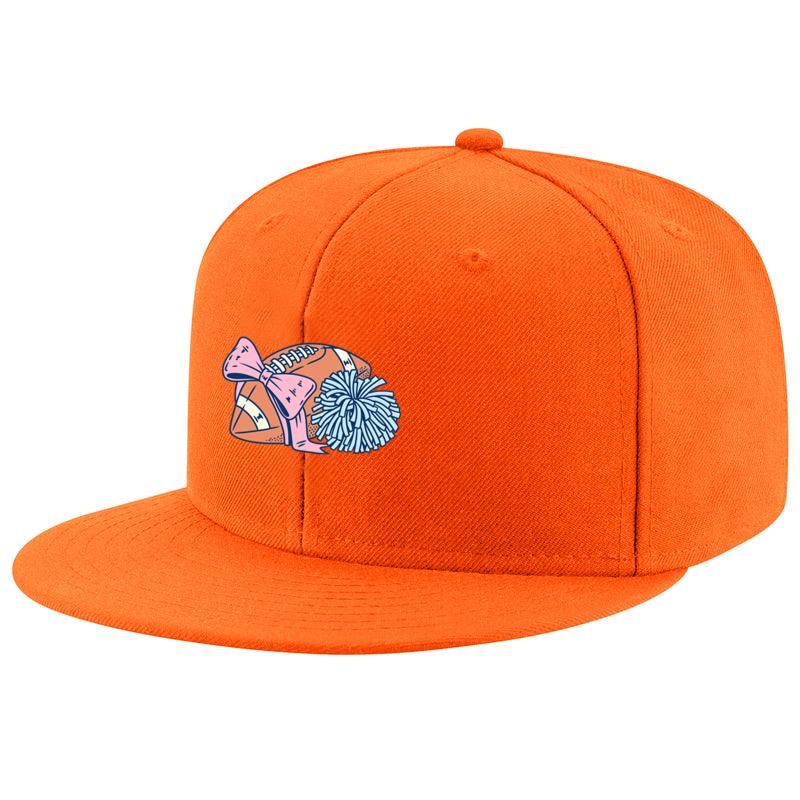 Football Design With Pink Bow Cap