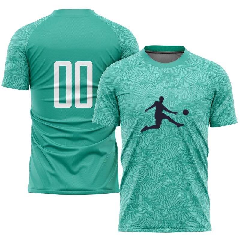 Soccer Player Shooting Silhouette Soccer Jersey